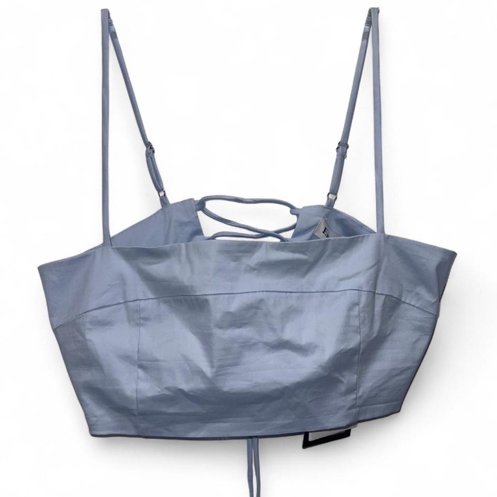 En Saison light blue crop top